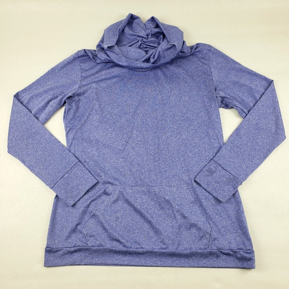 Albion Cowl Neck Pullover Sweatshirt Womens Large Blue Long Sleeve Active Top